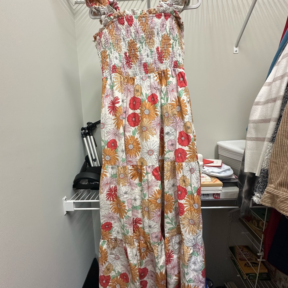 Floral Smocked Maxi Dress